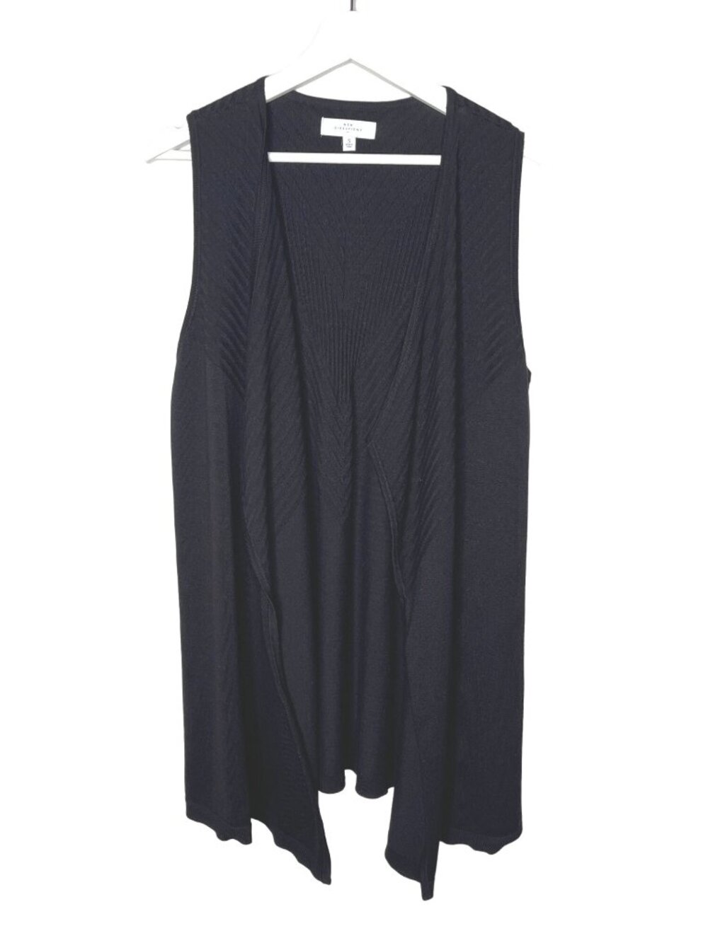 New Directions Women's Black Sleeveless Cardigan Sweater Vest Size S